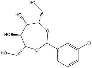 2-O,5-O-(3-Chlorobenzylidene)-D-glucitol 结构式