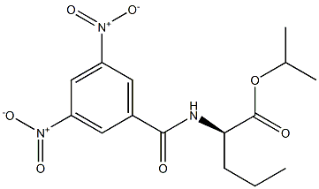 (2R)-2-[(3,5-ジニトロベンゾイル)アミノ]ペンタン酸イソプロピル 化学構造式