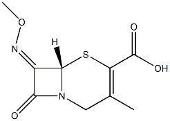 7-[(Z)-Methoxyimino]-3-methylcepham-3-ene-4-carboxylic acid Struktur