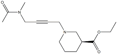 (3S)-1-[4-[(Acetyl)methylamino]-2-butynyl]piperidine-3-carboxylic acid ethyl ester Structure