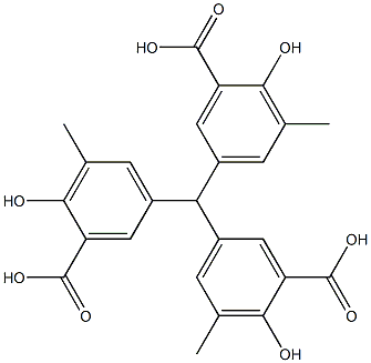 5,5',5''-(Methanetriyl)tris(2-hydroxy-3-methylbenzoic acid) Struktur