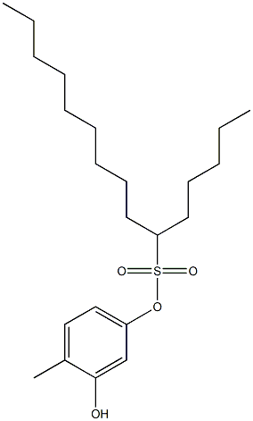 6-Pentadecanesulfonic acid 3-hydroxy-4-methylphenyl ester Structure