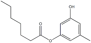 Heptanoic acid 3-hydroxy-5-methylphenyl ester 结构式