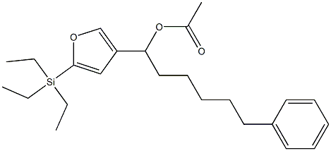 Acetic acid 1-[5-(triethylsilyl)-3-furyl]-6-phenylhexyl ester,,结构式