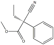 [R,(-)]-2-Cyano-2-phenylbutyric acid methyl ester Struktur