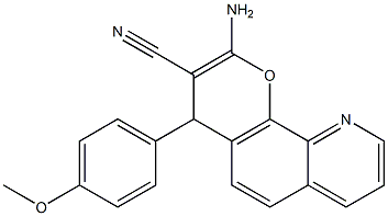 2-Amino-4-(4-methoxyphenyl)-4H-pyrano[3,2-h]quinoline-3-carbonitrile Struktur