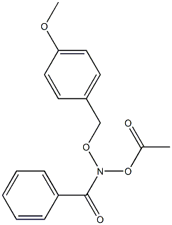 N-Acetoxy-N-(4-methoxybenzyloxy)benzamide Structure