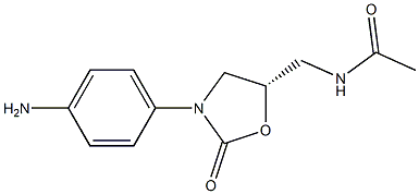 (5S)-5-Acetylaminomethyl-3-[4-aminophenyl]oxazolidin-2-one Structure