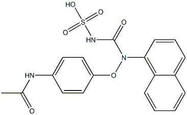 p-Acetaminophenyloxynaphthylurea sulfonic acid Struktur