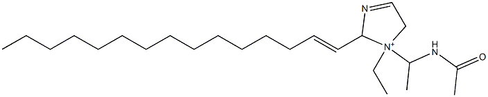 1-[1-(アセチルアミノ)エチル]-1-エチル-2-(1-ペンタデセニル)-3-イミダゾリン-1-イウム 化学構造式