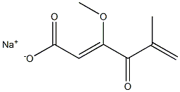 3-Methoxy-5-methyl-4-oxo-2,5-hexadienoic acid sodium salt Structure
