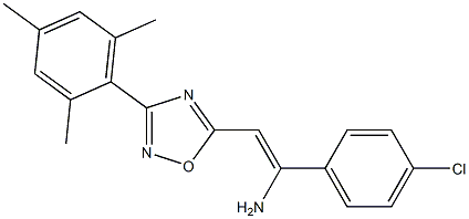 5-[(Z)-2-Amino-2-(4-chlorophenyl)ethenyl]-3-(2,4,6-trimethylphenyl)-1,2,4-oxadiazole