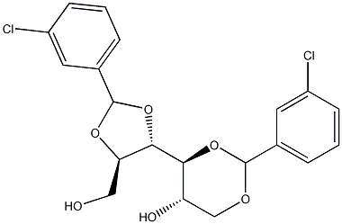 2-O,3-O:4-O,6-O-Bis(3-chlorobenzylidene)-L-glucitol Structure