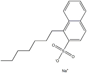 1-Heptyl-2-naphthalenesulfonic acid sodium salt Structure