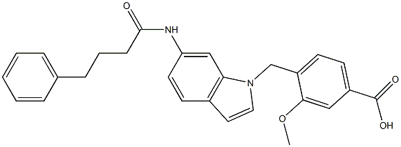 4-[6-(4-Phenylbutyrylamino)-1H-indol-1-ylmethyl]-3-methoxybenzoic acid