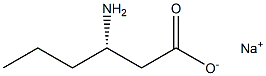 [S,(+)]-3-Aminohexanoic acid sodium salt Structure