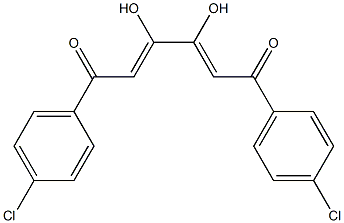 (2Z,4Z)-1,6-Bis(4-chlorophenyl)-3,4-dihydroxy-2,4-hexadiene-1,6-dione Structure