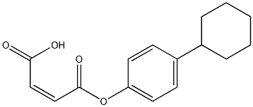 Maleic acid hydrogen 1-(p-cyclohexylphenyl) ester Structure