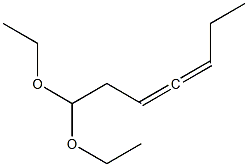 3,4-ヘプタジエナールジエチルアセタール 化学構造式