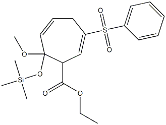 4-Methoxy-4-(trimethylsilyloxy)-1-(phenylsulfonyl)-1,5-cycloheptadiene-3-carboxylic acid ethyl ester