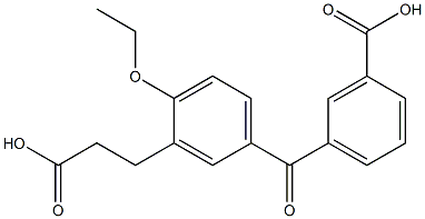 5-(3-Carboxybenzoyl)-2-ethoxybenzenepropanoic acid Structure