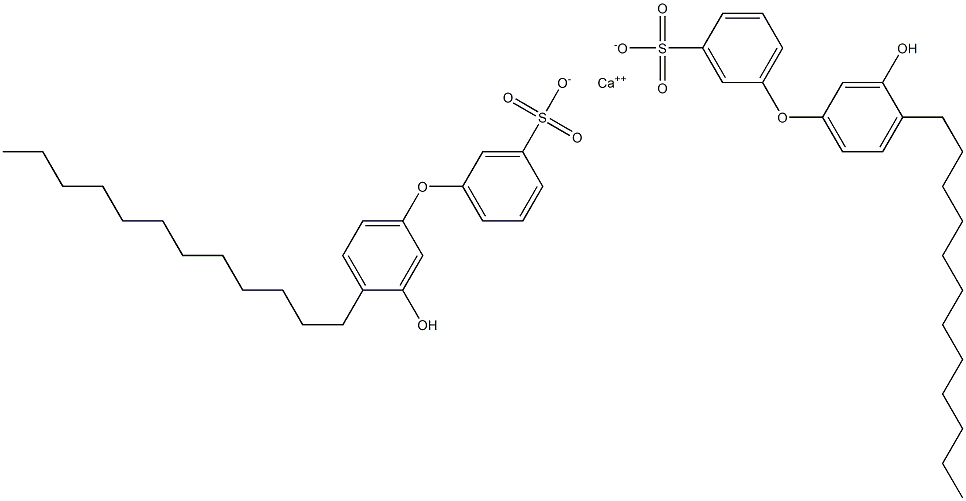 Bis(3'-hydroxy-4'-dodecyl[oxybisbenzene]-3-sulfonic acid)calcium salt Structure