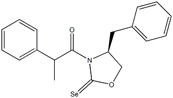 (4S)-4-Benzyl-3-(2-phenylpropanoyl)oxazolidine-2-selenone Struktur