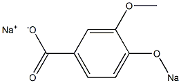 3-Methoxy-4-(sodiooxy)benzoic acid sodium salt