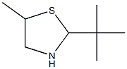 2-tert-ブチル-5-メチルチアゾリジン 化学構造式