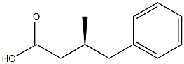 [S,(-)]-3-メチル-4-フェニル酪酸 化学構造式