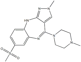  2-Methyl-4-(4-methylpiperazin-1-yl)-7-(methylsulfonyl)-2,10-dihydropyrazolo[3,4-b][1,5]benzodiazepine