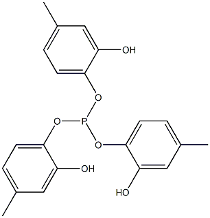 Phosphorous acid tri(2-hydroxy-4-methylphenyl) ester Struktur