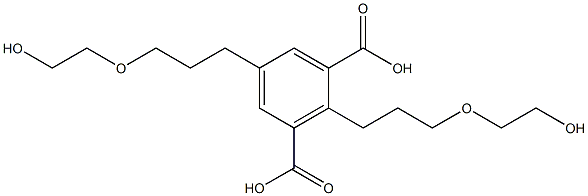 2,5-Bis(6-hydroxy-4-oxahexan-1-yl)isophthalic acid Structure