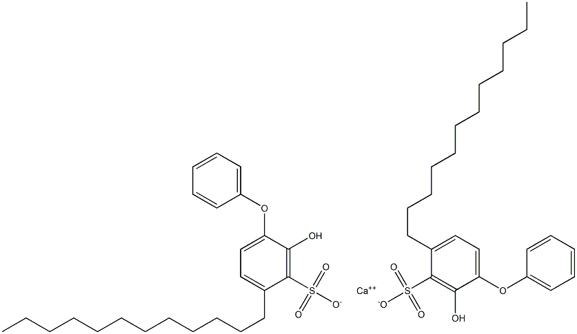 Bis(2-hydroxy-4-dodecyl[oxybisbenzene]-3-sulfonic acid)calcium salt Structure