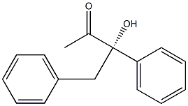 [S,(-)]-3-ヒドロキシ-3,4-ジフェニル-2-ブタノン 化学構造式