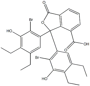 1,1-Bis(6-bromo-3,4-diethyl-5-hydroxyphenyl)-1,3-dihydro-3-oxoisobenzofuran-7-carboxylic acid Structure