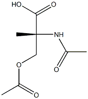 [R,(+)]-2-Acetylamino-3-acetyloxy-2-methylpropionic acid Structure
