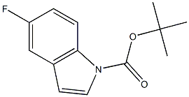 1-(tert-ブトキシカルボニル)-5-フルオロ-1H-インドール 化学構造式