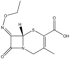 7-[(Z)-Ethoxyimino]-3-methylcepham-3-ene-4-carboxylic acid Structure