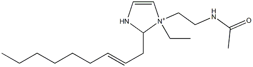 1-[2-(Acetylamino)ethyl]-1-ethyl-2-(2-nonenyl)-4-imidazoline-1-ium Struktur