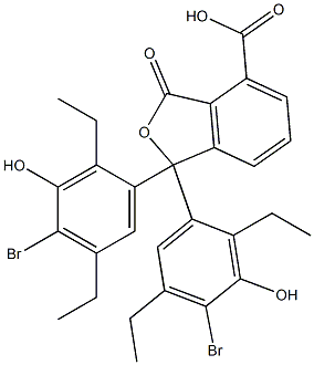 1,1-Bis(4-bromo-2,5-diethyl-3-hydroxyphenyl)-1,3-dihydro-3-oxoisobenzofuran-4-carboxylic acid Structure