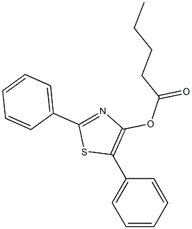 Valeric acid 2,5-diphenyl-4-thiazolyl ester Structure