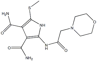 2-[[[Morpholino]acetyl]amino]-5-[methylthio]-1H-pyrrole-3,4-dicarboxamide Structure