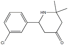 6-(m-Chlorophenyl)-2,2-dimethyl-4-piperidinone Structure