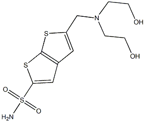 5-[[Bis(2-hydroxyethyl)amino]methyl]thieno[2,3-b]thiophene-2-sulfonamide Structure