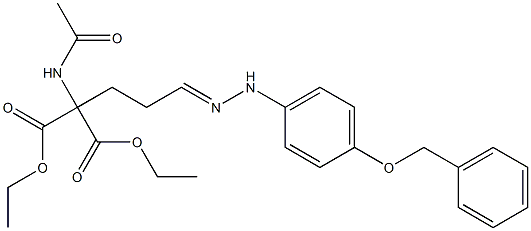 4-Acetylamino-4,4-bis(ethoxycarbonyl)-1-butanone p-(benzyloxy)phenyl hydrazone Structure