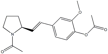 (2S)-1-Acetyl-2-[(E)-2-[4-(acetyloxy)-3-methoxyphenyl]ethenyl]pyrrolidine
