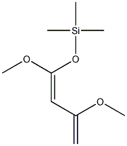(1Z)-1,3-ジメトキシ-1-(トリメチルシロキシ)-1,3-ブタジエン 化学構造式