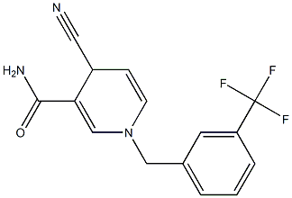 1-(3-Trifluoromethylbenzyl)-4-cyano-1,4-dihydro-3-pyridinecarboxamide Structure