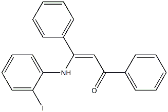 3-(2-Iodophenylamino)-1,3-diphenyl-2-propen-1-one 结构式